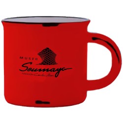 Taza en cerámica con acabado vintage