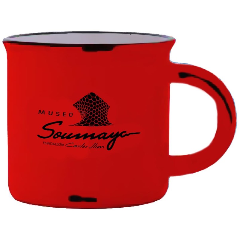 Taza en cerámica con acabado vintage