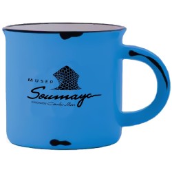 Taza en cerámica con acabado vintage