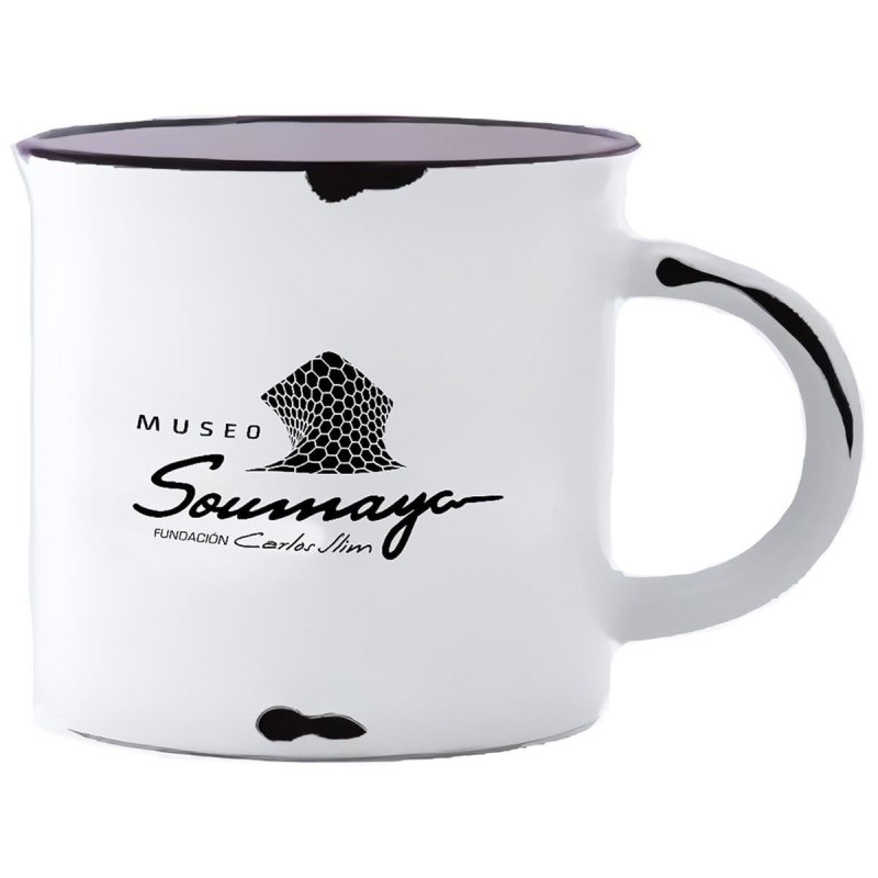 Taza en cerámica con acabado vintage