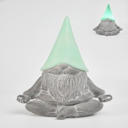 Gnome Yoga de Resina con Luz Solar