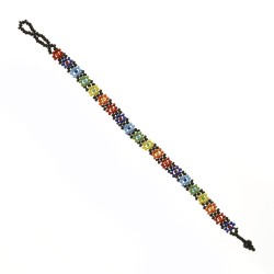 Pulsera Flor Chaquira Artesanal