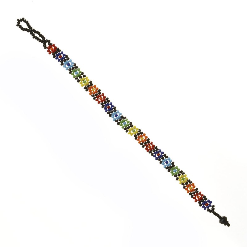 Pulsera Flor Chaquira Artesanal