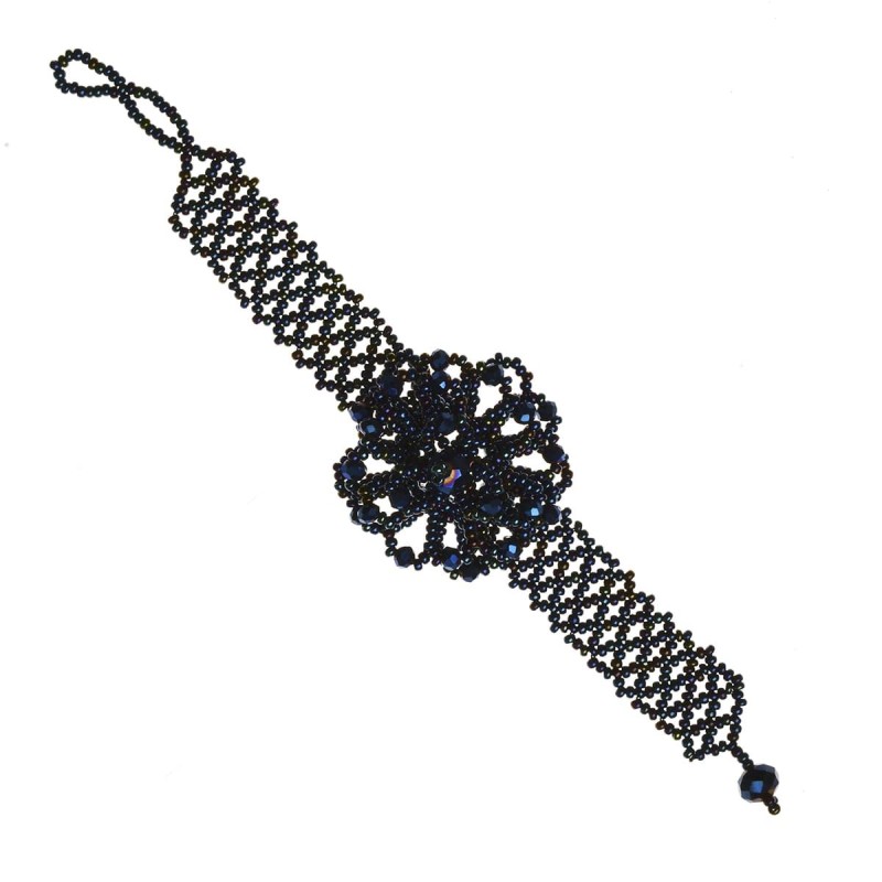 Pulsera Flor Chaquira Artesanal