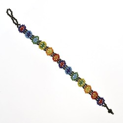 Pulsera Flor Chaquira Artesanal