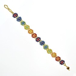 Pulsera Flor Chaquira Artesanal