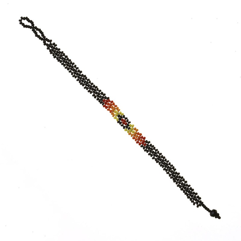 Pulsera Tubo Chaquira Artesanal