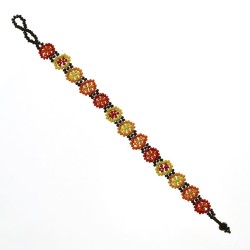 Pulsera Flor Chaquira Artesanal