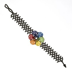 Pulsera Flor Chaquira Artesanal