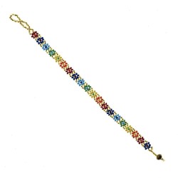 Pulsera Flor Chaquira Artesanal