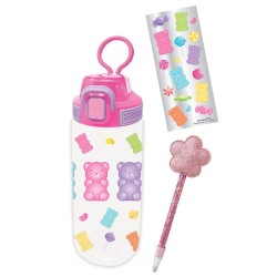 Botella Para Agua Fácil De Abrir Con Bolígrafo Gummy Bear Hot Focus 435gb