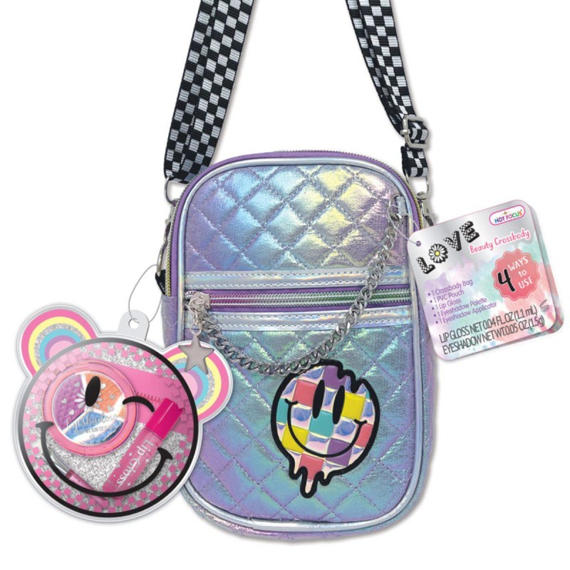 Juego De Bolsa Cruzada Con Accesorios De Belleza Buenas Vibras Hot Focus 746cv
