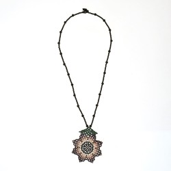 Collar Girasol Chaquira Artesanal