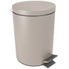 Home Nature Bote de Basura Redondo de Metal con Pedal  Color Gris  33*23*23 Cm