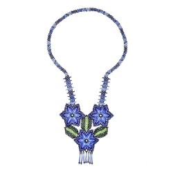 Collar Flor Chaquira Artesanal