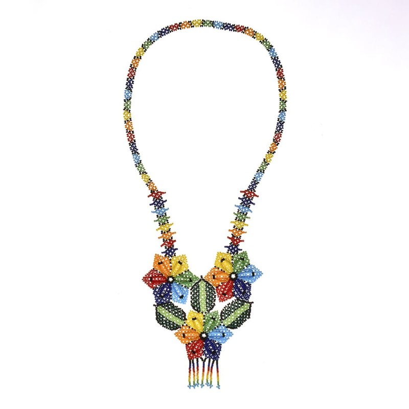 Collar Flor Chaquira Artesanal