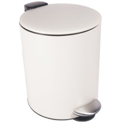 Home Nature Bote de Basura de Metal con Pedal  Color Beige 20.6*26.5*26.5 Cm
