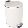 Home Nature Bote de Basura de Metal con Pedal  Color Beige 20.6*26.5*26.5 Cm