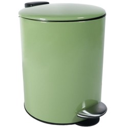 Home Nature Bote de Basura de Metal con Pedal  Color Verde 20.6*26.5*26.5 Cm