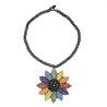 Collar Flor Chaquira Artesanal