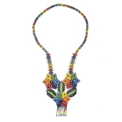 Collar Flor Chaquira Artesanal