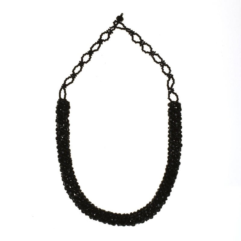 Collar Tubo Chaquira Artesanal