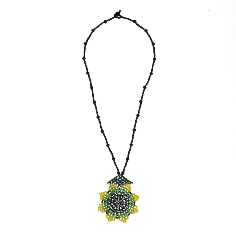 Collar Girasol Chaquira Artesanal
