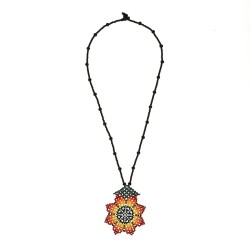 Collar Girasol Chaquira Artesanal