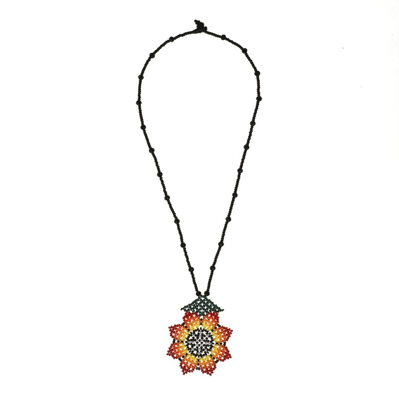 Collar Girasol Chaquira Artesanal