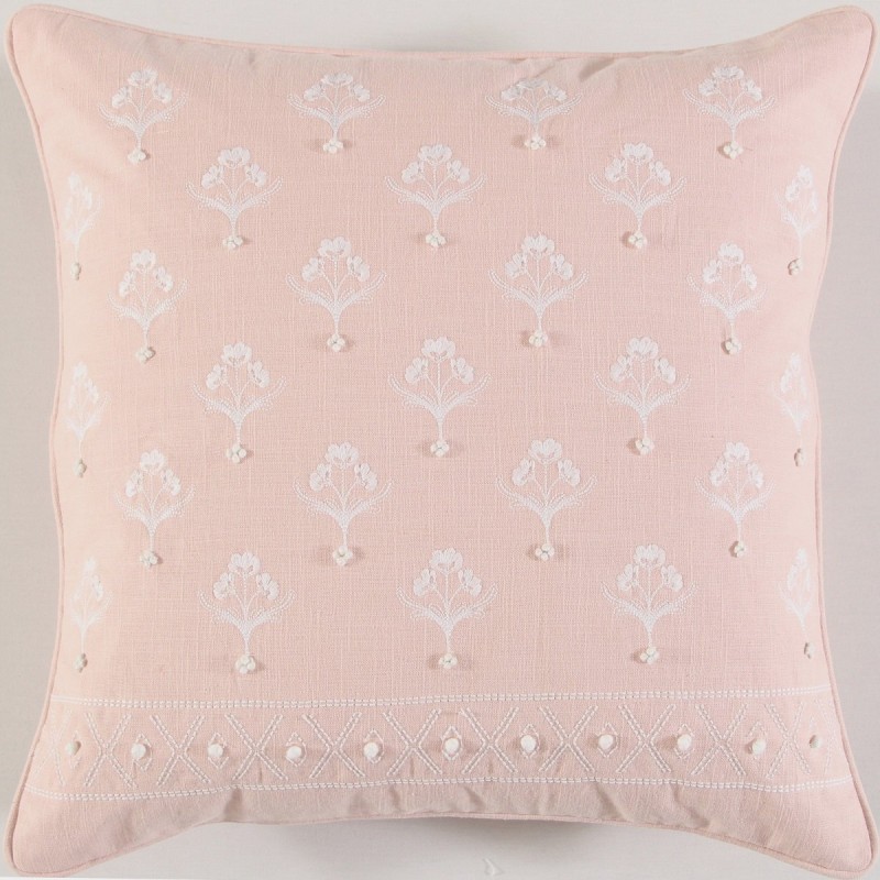 Cojin Home & Details Flores 50X50Cm Rosa