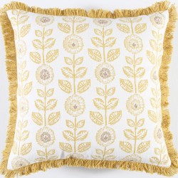 Cojin Home & Details Flores 50X50Cm Amarillo