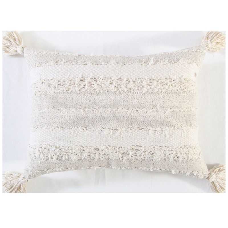 Riñonera Home & Details Flequillos 35X50Cm Blanco