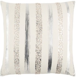 Cojin Home & Details Lineas 50X50Cm Ivory/plata