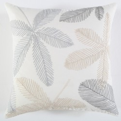 Cojin Home & Details Hojas 45X45Cm Ivory