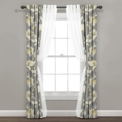 Cortina Botanic Garn Set  6 Pc 1.04X.84 Ama/gris Triangle