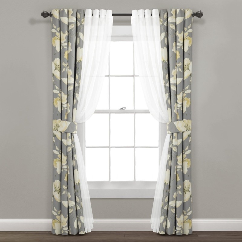 Cortina Botanic Garn Set  6 Pc 1.04X.84 Ama/gris Triangle