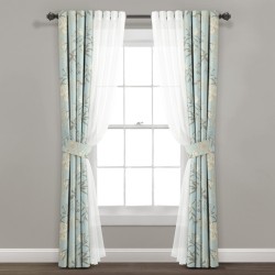 Cortina Botanical Garn Set  6 Piezas 1.04X.84 Teal Triangle