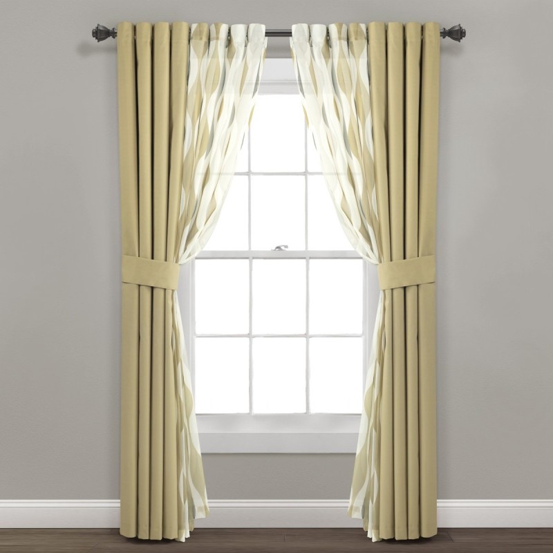 Cortina Mid Century Set  6 Piezas 1.04X.84 Taupe Triangle