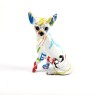Figura Decorativa Resina Perro Chihuahua Multicolor