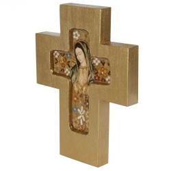Cruz dorada Virgen de Guadalupe