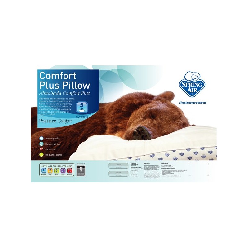 Almohada Comfort Plus Densidad Extra Firme Spring Air - King Size